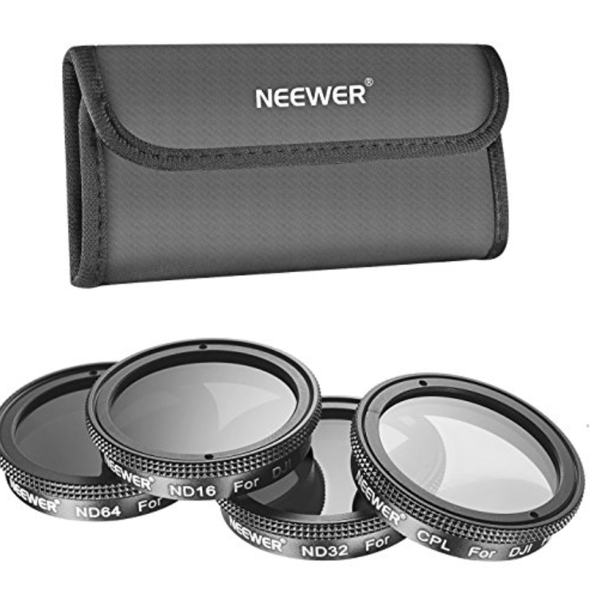 4 Neewer Lens Filter Set for DJI Phantom 4/Phantom 3 Professional+Advanced:  Polarizer CPL Filter, ND16, ND32, ND64 Filter