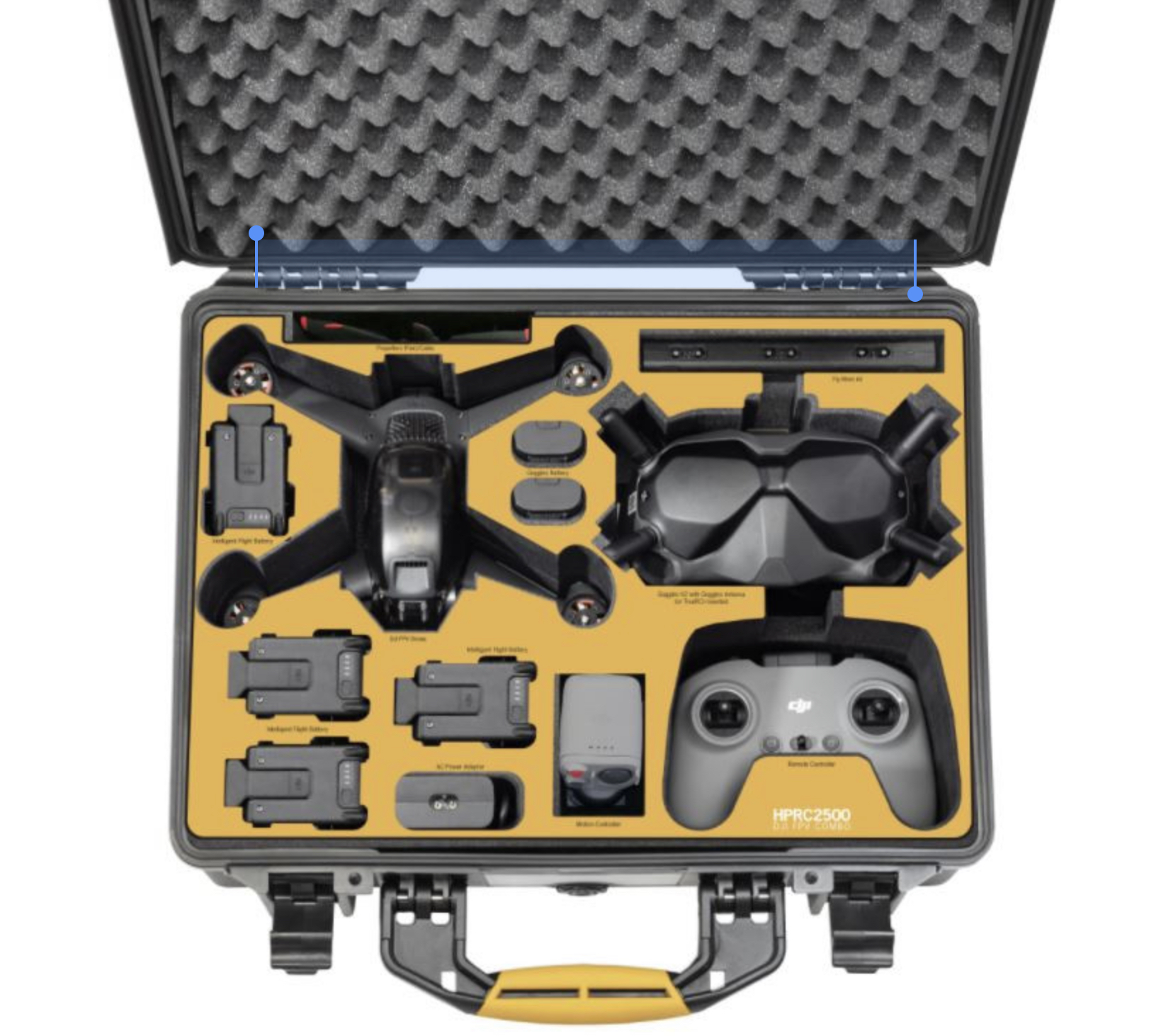 HPRC Cases - Hard Case for DJI FPV Combo - 1UP Drones