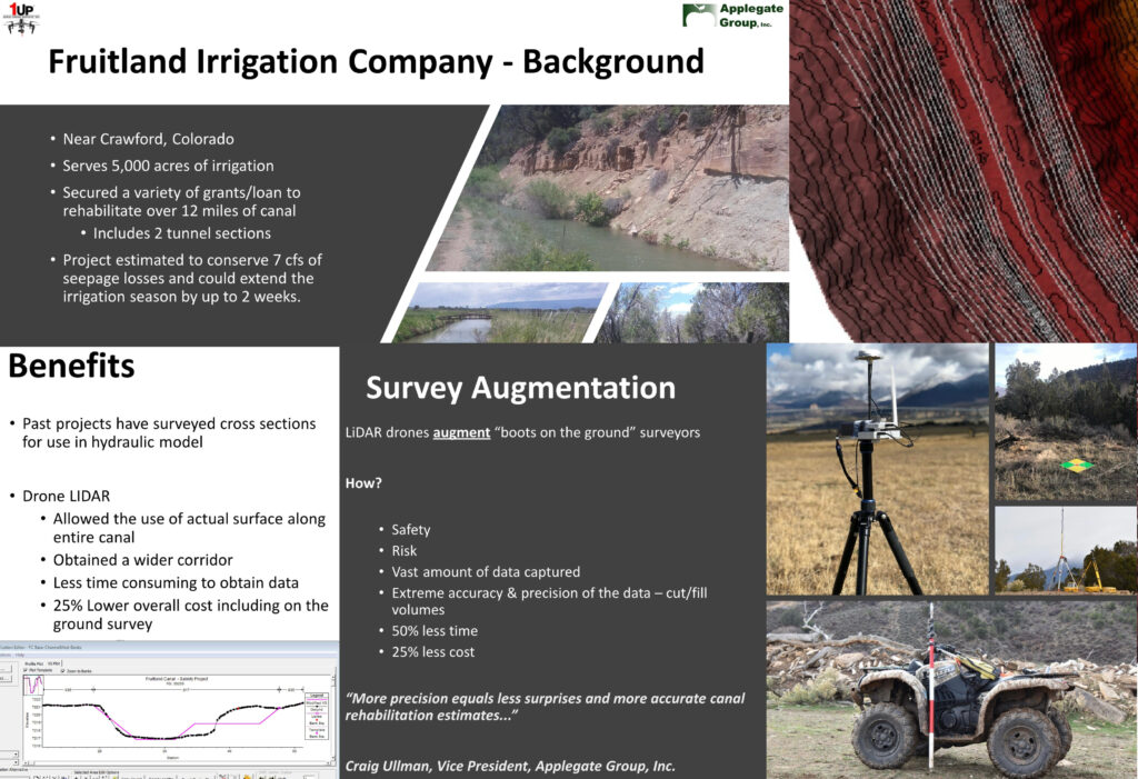 Applications in Utilities and InfrastructureFor utilities and infrastructure projects, drone LiDAR mapping and 3D modeling are game-changers: Asset Management: Detailed models of infrastructure assets, such as power lines, pipelines, and roads, facilitate efficient maintenance and management. Damage Assessment: After natural disasters, drones can quickly survey affected areas, providing critical data for damage assessment and repair planning. Environmental Monitoring: LiDAR data helps in monitoring environmental changes, such as erosion or vegetation growth, crucial for infrastructure sustainability. Mapping Hollow Vertical Objects: Drones equipped with LiDAR can accurately map hollow vertical objects like chimneys, towers, and silos, providing essential data for structural assessments and maintenance planning. LiDAR Use Cases Inspection of Hard-to-Reach Areas: Our LiDAR equipped drones at 1UP Drones are used for inspecting difficult-to-access structures such as rooftops, HVAC units, cell towers, solar panels, and electric transmission lines. These inspections help mitigate risks and reduce costs by leveraging advanced UAV technology to perform tasks that would otherwise be dangerous or expensive for human inspectors. Cut and Fill Volume Estimation: For a 15-mile-long ditch lining and reshaping project, 1UP Drones utilized LiDAR to develop LAS point clouds of bare earth surface data. This technology provided precise cut and fill volume estimates, leading to more accurate canal rehabilitation plans and fewer surprises during execution, resulting in 25% lower costs, 50% less time, and significantly enhanced safety for the canal rehabilitation project